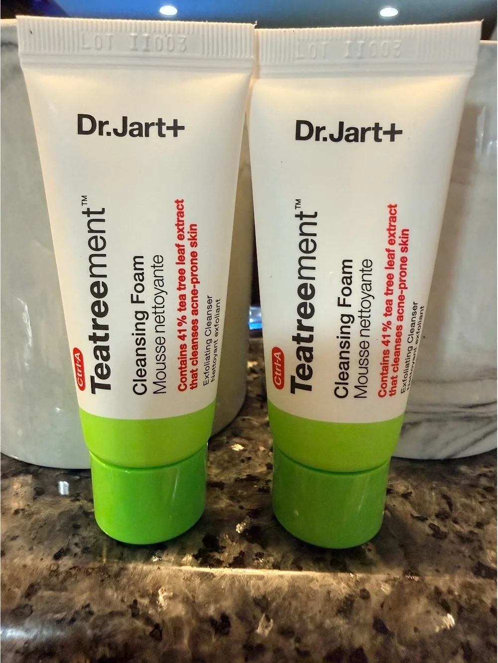 2 CT Dr.Jart Teatreement Cleansing Foam Moisturizing Face Cleanser 50ml (2 Pack)